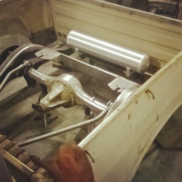 Player's 1966 Datsun 520 on Air Lift Performance air suspension