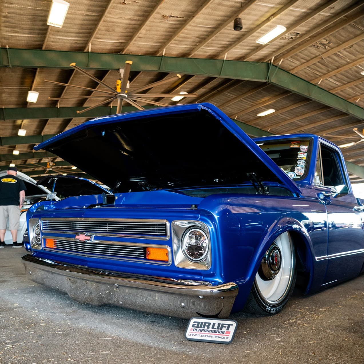 Lowered vehcile featuring Air Lift Performance products at Lone Star Throwdown 2024